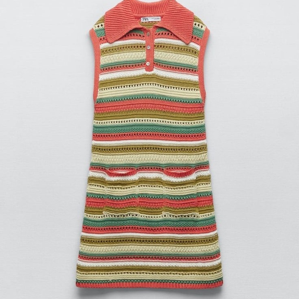 Zara Multicolor Striped Kids Dress